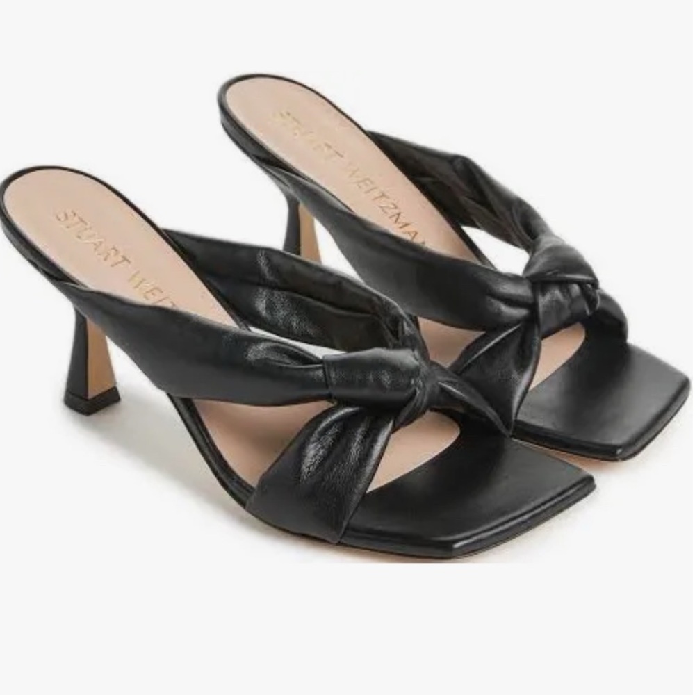 Stuart Weitzman Women's Playa Knot Square Toe Sandal size 6.5